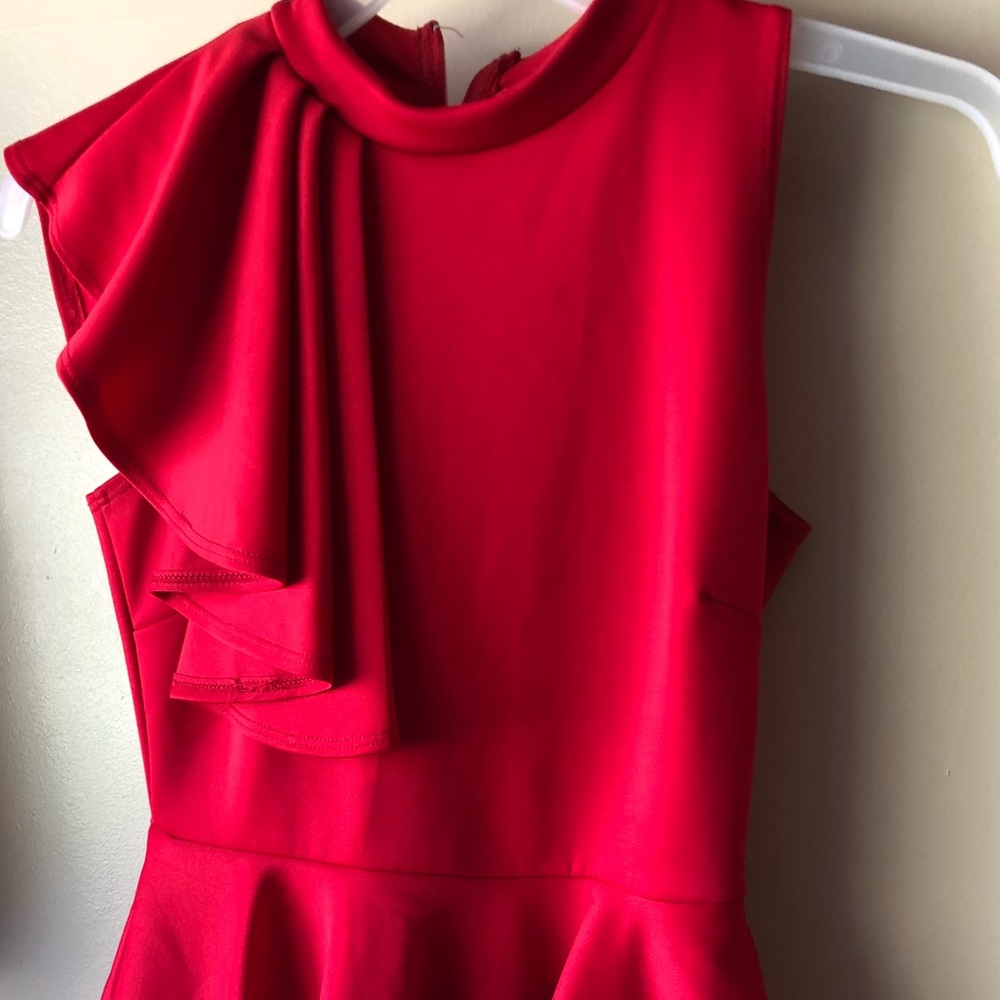 Red mini dress
